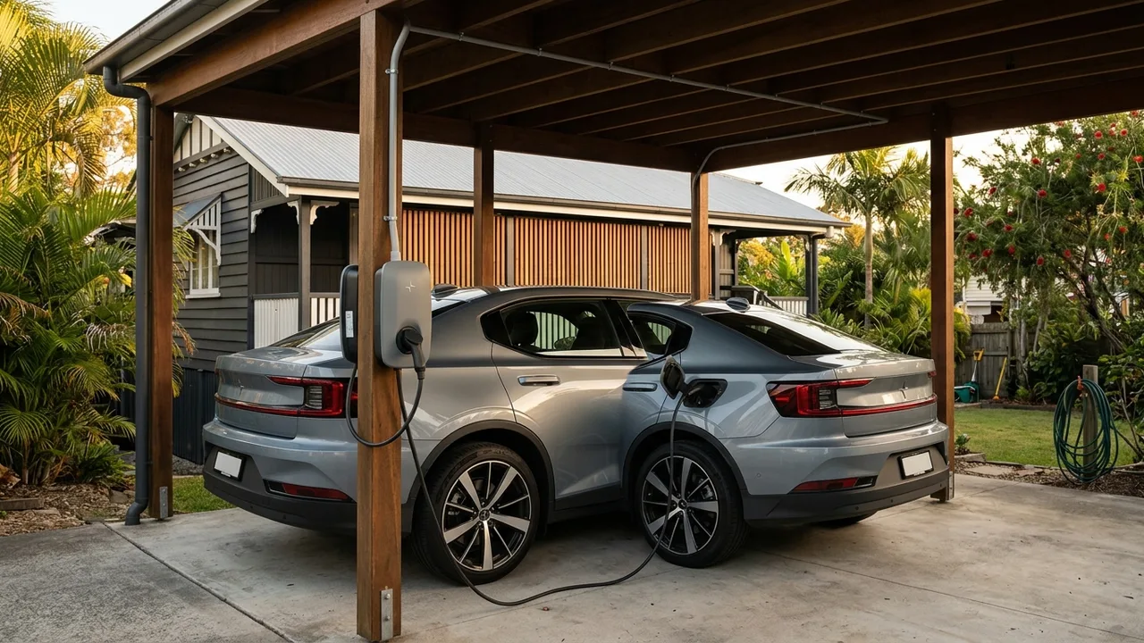 Brisbane ev charger installation context shot for "What goes wrong with EV charger installations, and how do you avoid it?"