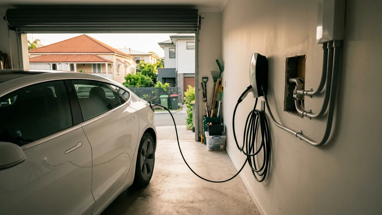 Brisbane ev charger installation detail relevant to "Can you install your own EV charger, or does Queensland law require a licensed electrician?"