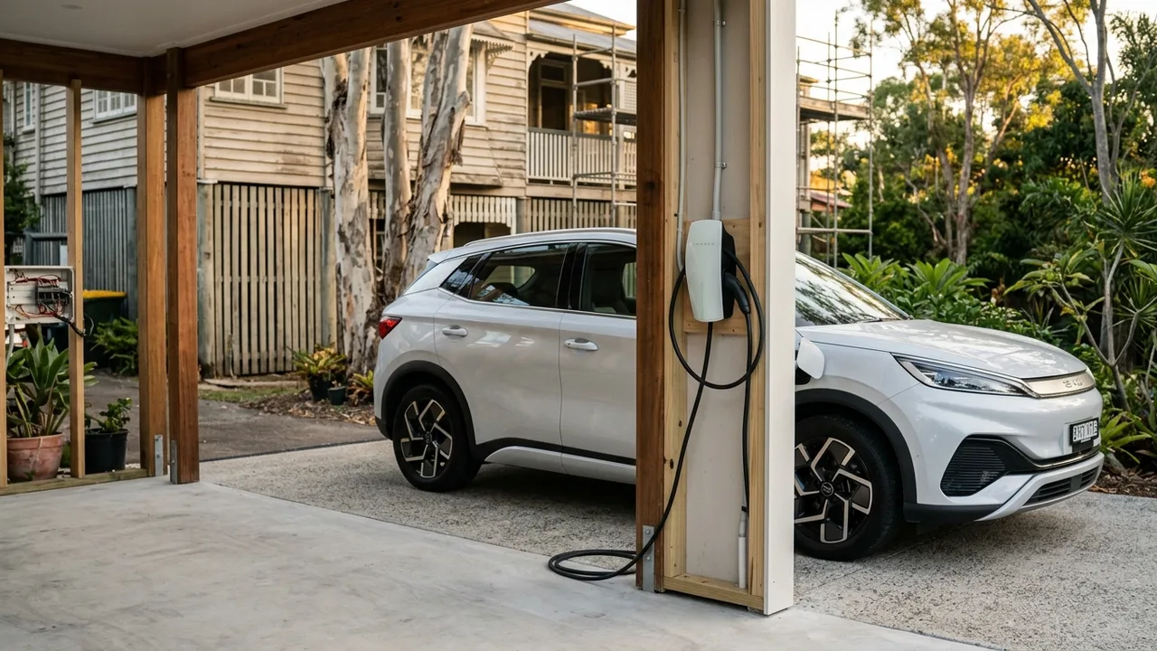 Brisbane ev charger installation detail relevant to "Is a renovation or new build the best time to install an EV charger in Brisbane?"
