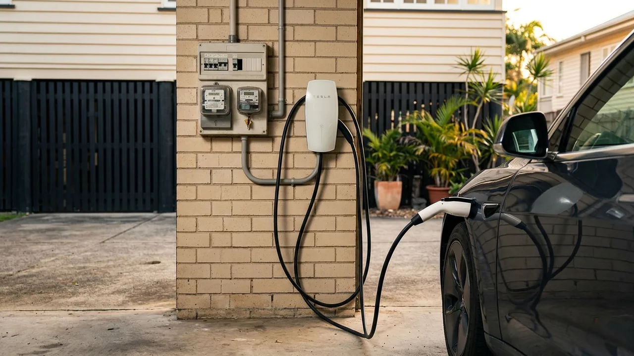 Brisbane ev charger installation detail relevant to "When does installing an EV charger mean your switchboard has to go too?"