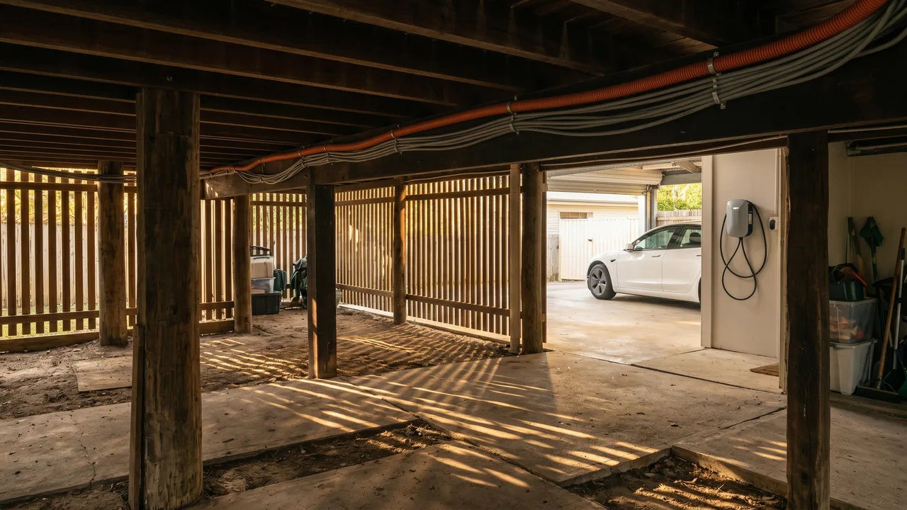 Queenslander homes make EV charger wiring harder — here is why in Coorparoo
