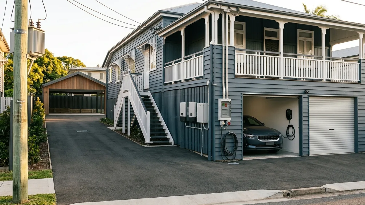 Brisbane ev charger installation context shot for "Single-phase or three-phase EV charging: which does your Brisbane home actually need?"