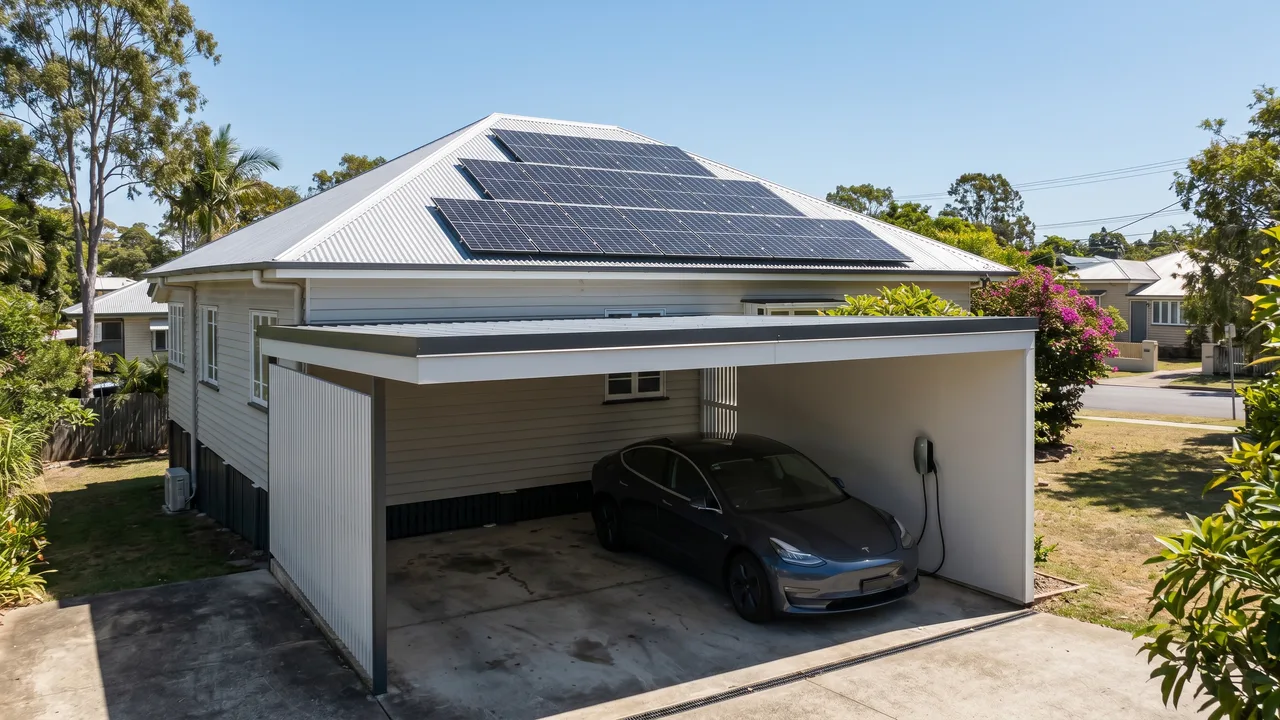 Does pairing your EV charger with rooftop solar actually pay off in Brisbane? in Coorparoo