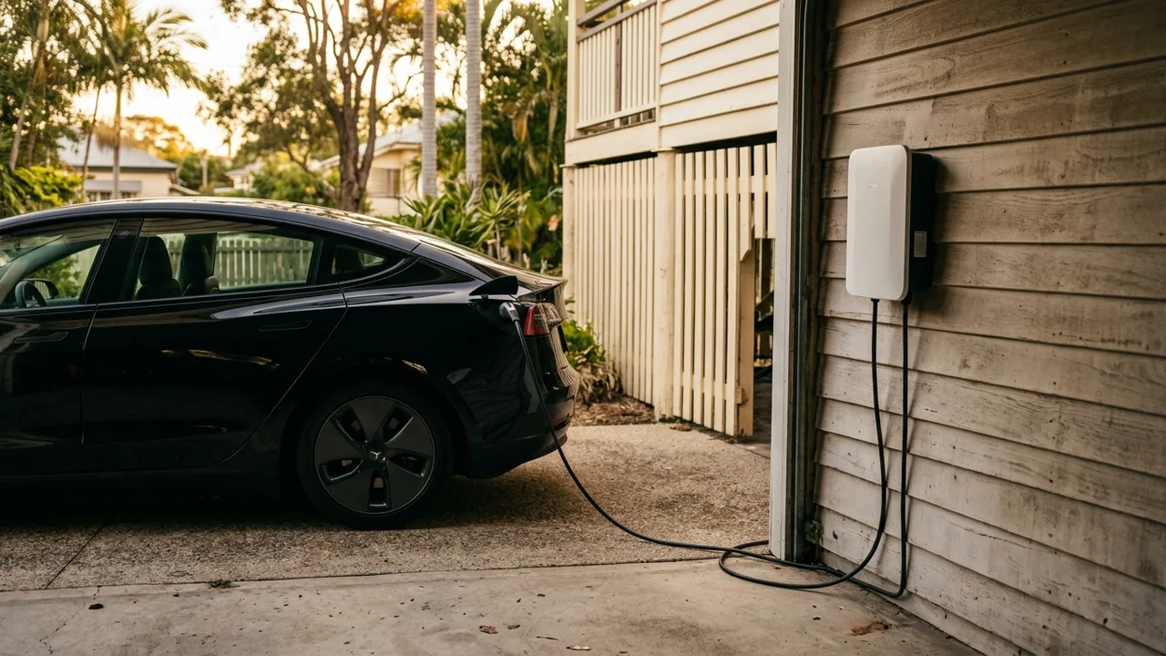 Brisbane ev charger installation detail relevant to "Does pairing your EV charger with rooftop solar actually pay off in Brisbane?"